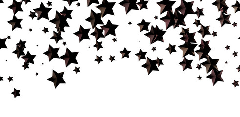 Galactic Christmas Descent: Enthralling 3D Illustration of Falling Holiday Stars from the Cosmos