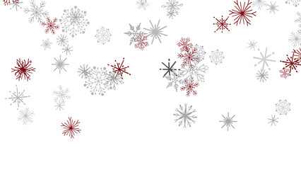 Red and Grey Snowflake Pattern