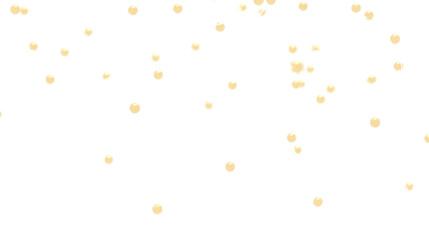 Abstract Gold Confetti Scattered On White Background