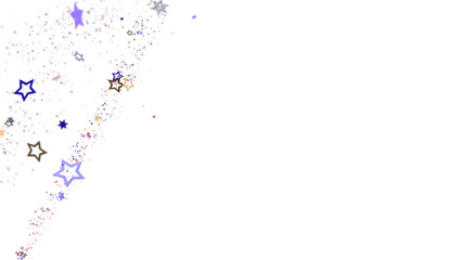 Colorful Confetti Stars on a Black Background