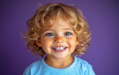 Naklejka premium Asian boy or girl smiling in studio color background