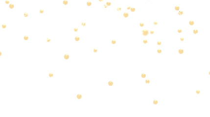 Abstract Yellow Circles on White Background