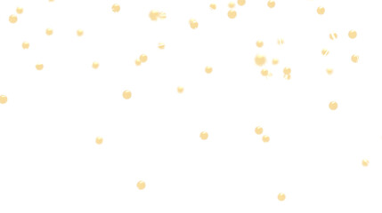 Abstract Gold Glitter Scattered on White