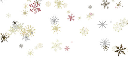 Abstract Winter Snowflakes Pattern