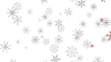 White Background With Scattered Snowflakes