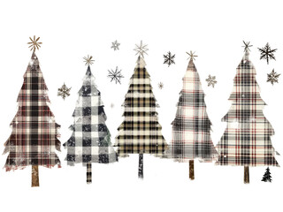 Plaid Christmas Tree Forest for Rustic Holiday D&eacute;cor