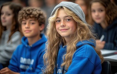 Students engaged in learning at a classroom during a weekday morning session