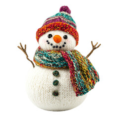 Adorable Snowman Figurine with Scarf and Hat for Winter D&eacute;cor