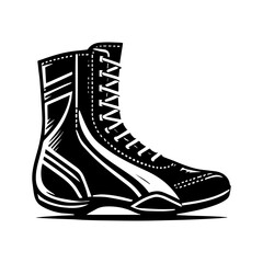 Simple Vector Icon of a Racing Boots &ndash; Logo Design Illustration
