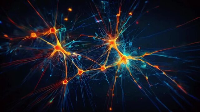 Big data technology Data science analysing artificial intelligence generative AI deep learning machine learning algorithm colorful background , 4k High-Quality Wallpaper Background Animation Video