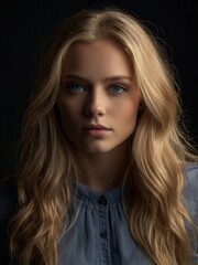 Naklejka premium Blonde woman portrait