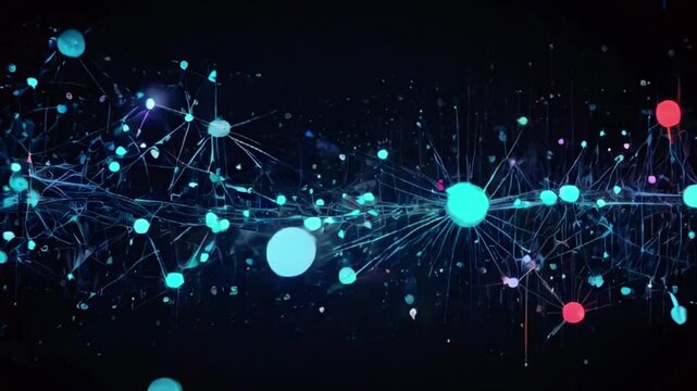 Big data technology Data science analysing artificial intelligence generative AI deep learning machine learning algorithm colorful background , 4k High-Quality Wallpaper Background Animation Video