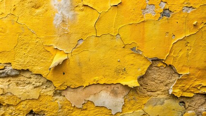 Obraz premium Rough Unsmooth Yellow Wall Texture - Vibrant, Textured Surface for Creative Backgrounds, Industrial Design, and Abstract Art Projects