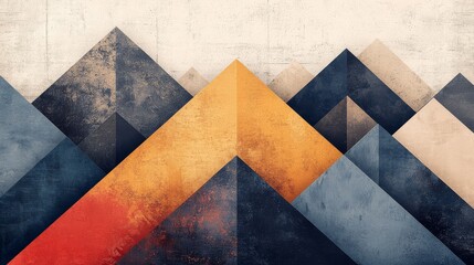 Obraz premium Book Cover Design, Geometric Shapes in Neutral Colors with Texture