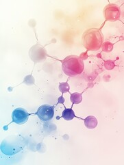 Book Cover Design, Molecular Structure with Light Gradient Background