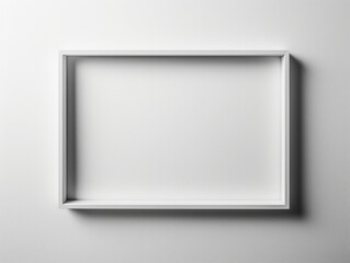 Minimalist Steel Picture Frame with White Background