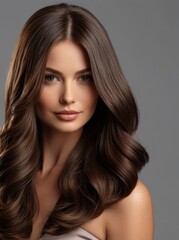 Naklejka premium Woman long hair
