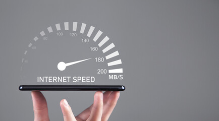 Internet speedometer. Speed. Technology. Network