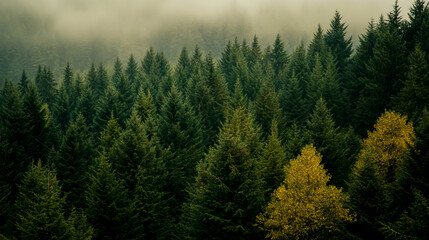 Fototapeta premium Evergreen in Focus