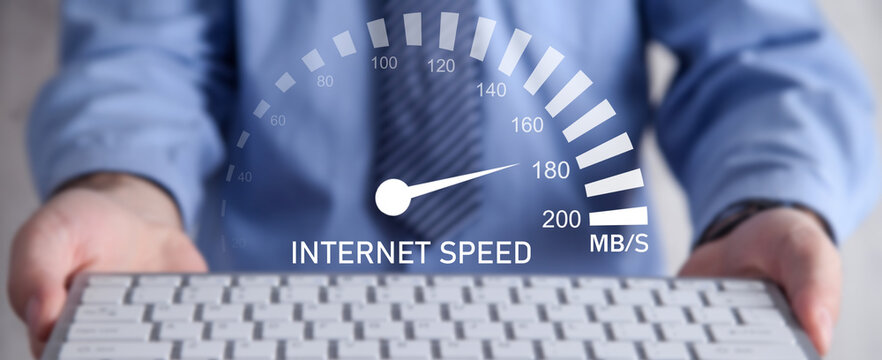Internet speedometer. Speed. Technology. Network