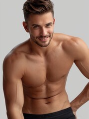 Fototapeta premium Smiling fit man