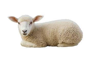 Fototapeta premium A sheep from a farm, photorealistic, on isolated transparent background