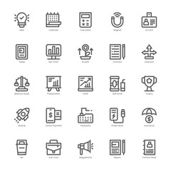 Business and Entrepreneur icon pack for your website, mobile, presentation, and logo design. Business and Entrepreneur icon outline design. Vector graphics illustration and editable stroke.