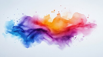 Fototapeta premium Blue, purple, orange hues blend; no people.