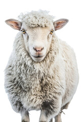Fototapeta premium A sheep from a farm, photorealistic, on isolated transparent background