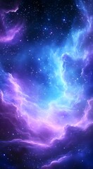 Gradients of Baby Blue, Cyan, and, Lavender and Peach Soft Pastel Galaxy Universe, Phone Wallpaper HD