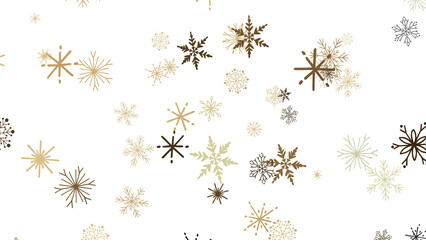 Magical Snow Cascade: Mind-Blowing 3D Illustration of Falling Christmas Snowflakes