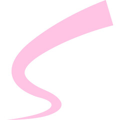 Pink Ribbon Shape for Decorations and Abstract Design