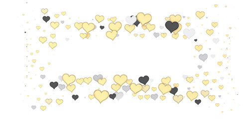 Love valentine background with red petals of hearts on transparent background