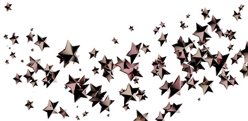 Cosmic Christmas Showers: Dynamic 3D Illustration of Descending Celestial Showers for the Holidays