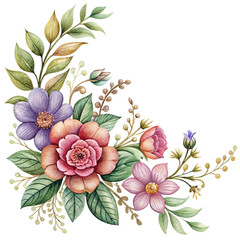 abstract floral background with flowers