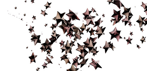 Cosmic Christmas Showers: Dynamic 3D Illustration of Descending Celestial Showers for the Holidays