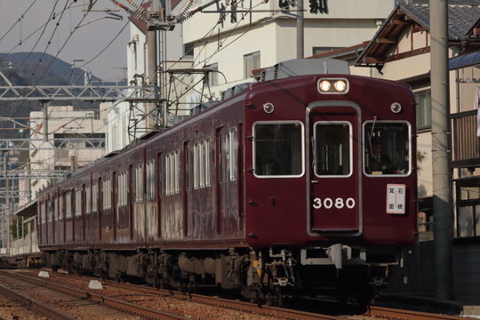 登場時の姿を残す阪急3000系電車(板車)_2012/2/21撮影