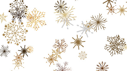 Flurry of Snowflakes: Radiant 3D Illustration Showcasing Falling Festive Snow Crystals