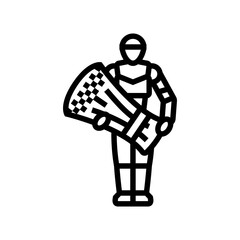 harvesting robot line icon vector. harvesting robot sign. isolated contour symbol black illustration