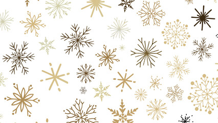 Winter Flurry: Mesmeric 3D Illustration Depicting Descending Festive Snowflakes