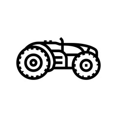 autonomous tractor robot harvests line icon vector. autonomous tractor robot harvests sign. isolated contour symbol black illustration