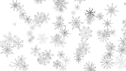 Flurry of Snowflakes: Radiant 3D Illustration Showcasing Falling Festive Snow Crystals
