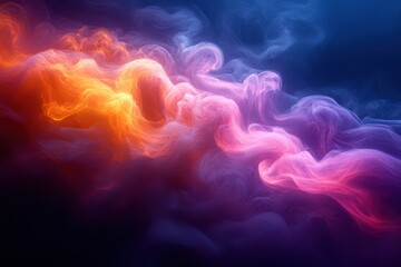 Fototapeta premium Abstract organic streams radiant heat energy, featuring glowing textures, dynamic motion