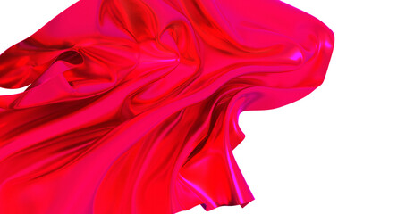 A wave of vibrant pink satin flowing and elegant