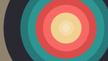 Background colorful circle with a yellow center