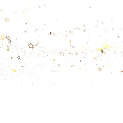 Golden Glitter Confetti on Black Background