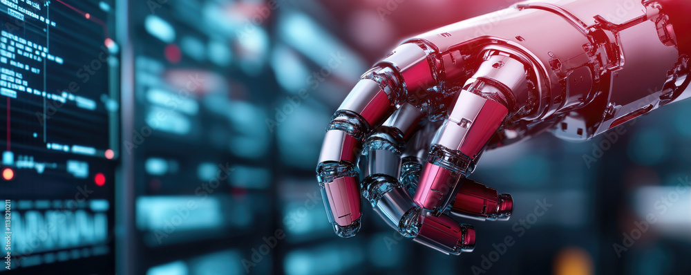 Poster futuristic supply chain analytics, advanced ai-driven insights displayed on transparent holographic 