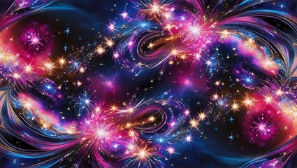 Fototapeta premium Cosmic Dance: A Vibrant Abstract Background