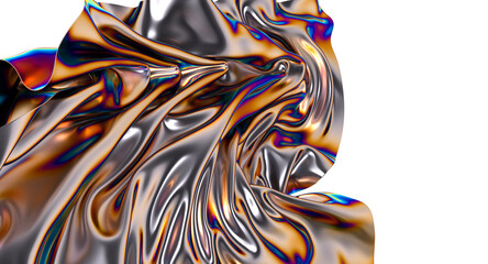 Obraz premium Shimmering metallic fabric with iridescent hues