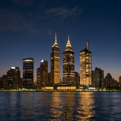 Obraz premium city skyline